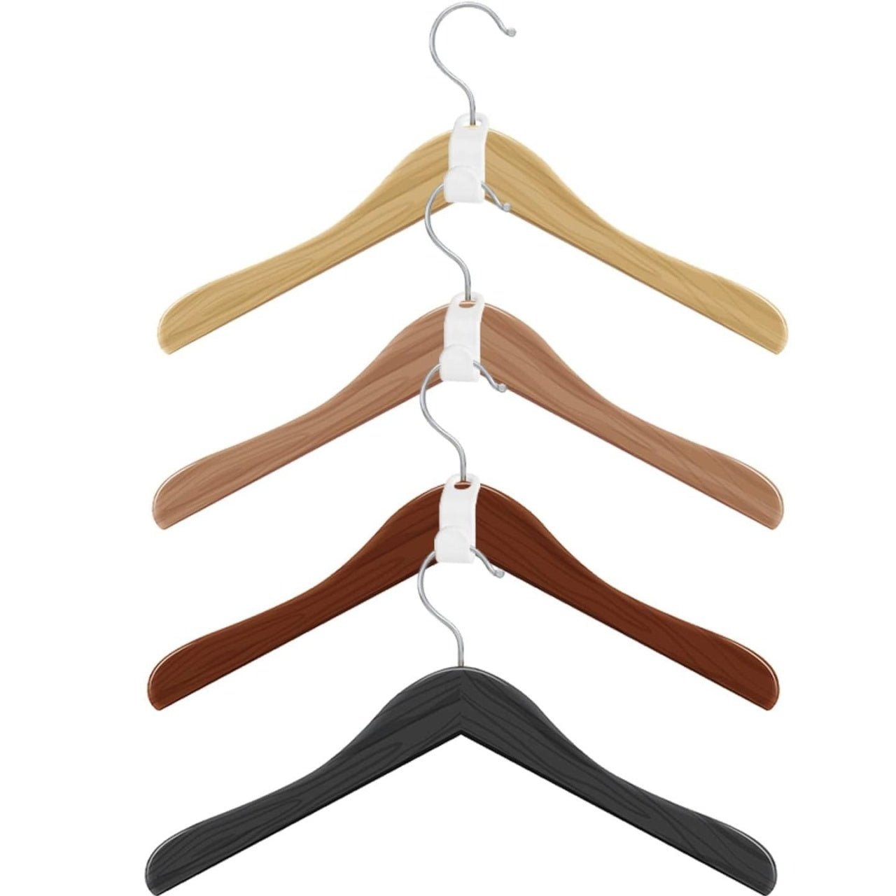 Conector tip cârlig din plastic alb pentru umerașe - ideal pentru organizarea articolelor speciale - HUMERO