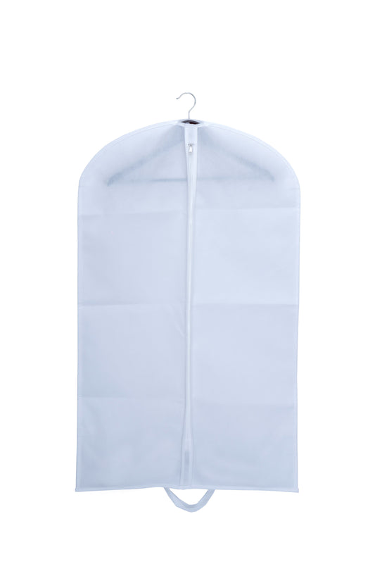 Husa pentru costum, cu maner, din material netesut, Polipropilenă, 60 x 100 cm, Alb, UUHH02