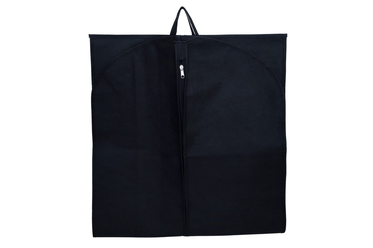 Husa pentru costum, cu maner, din material netesut, Polipropilenă, 60 x 100 cm, Negru, UUHH01