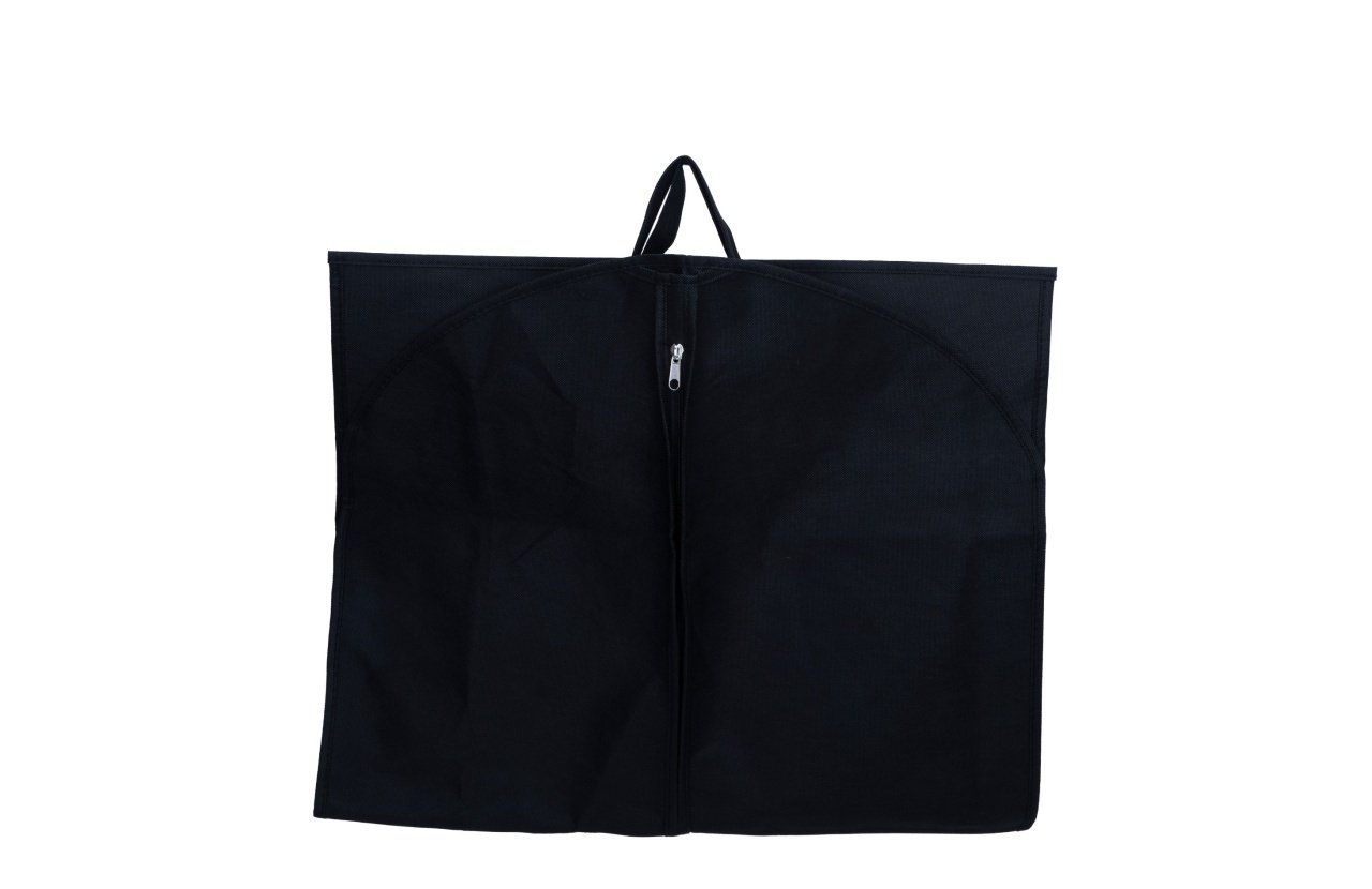 Husa pentru costum, cu maner, din material netesut, Polipropilenă, 60 x 100 cm, Negru, UUHH01