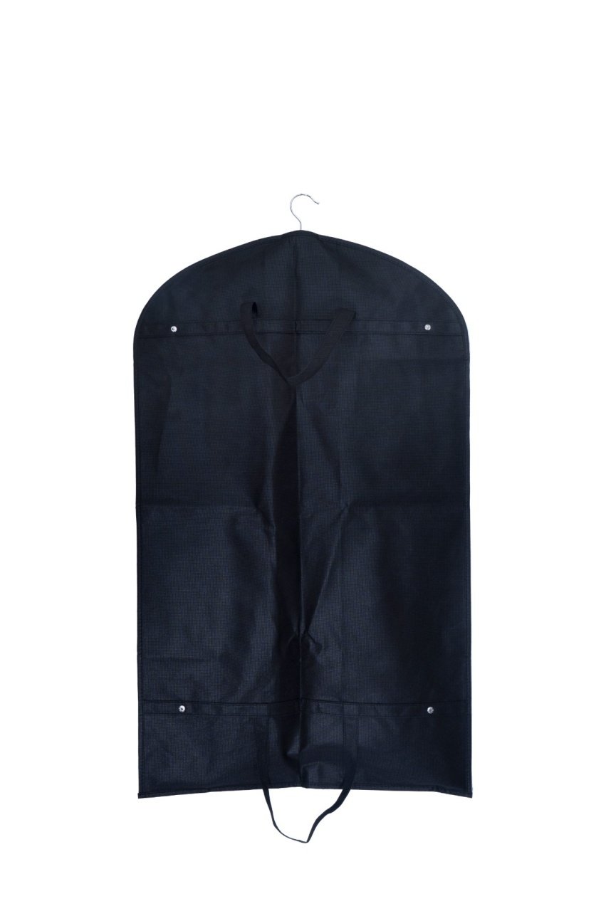 Husa pentru costum, cu maner, din material netesut, Polipropilenă, 60 x 100 cm, Negru, UUHH01