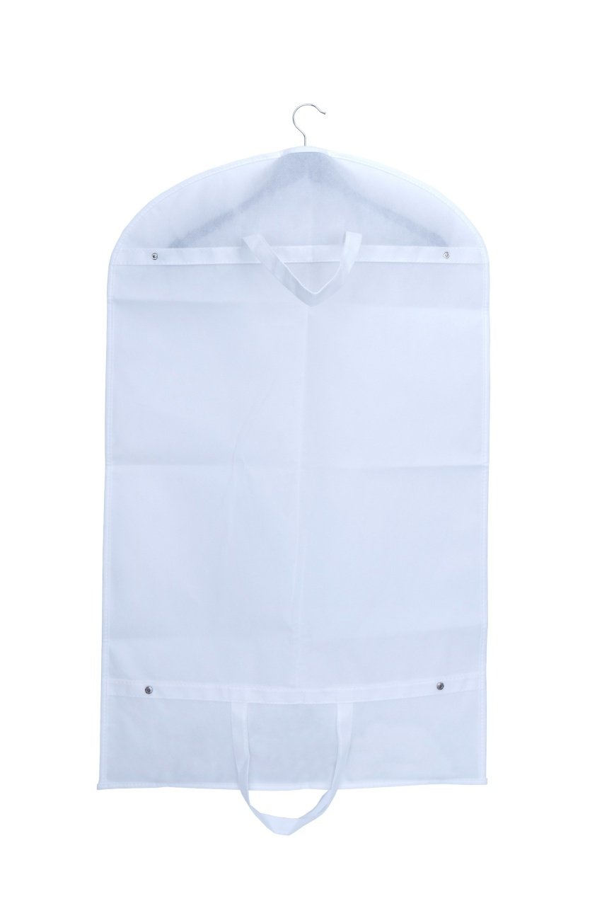 Husa pentru costum, cu maner, din material netesut, Polipropilenă, 60 x 100 cm, Alb, UUHH02