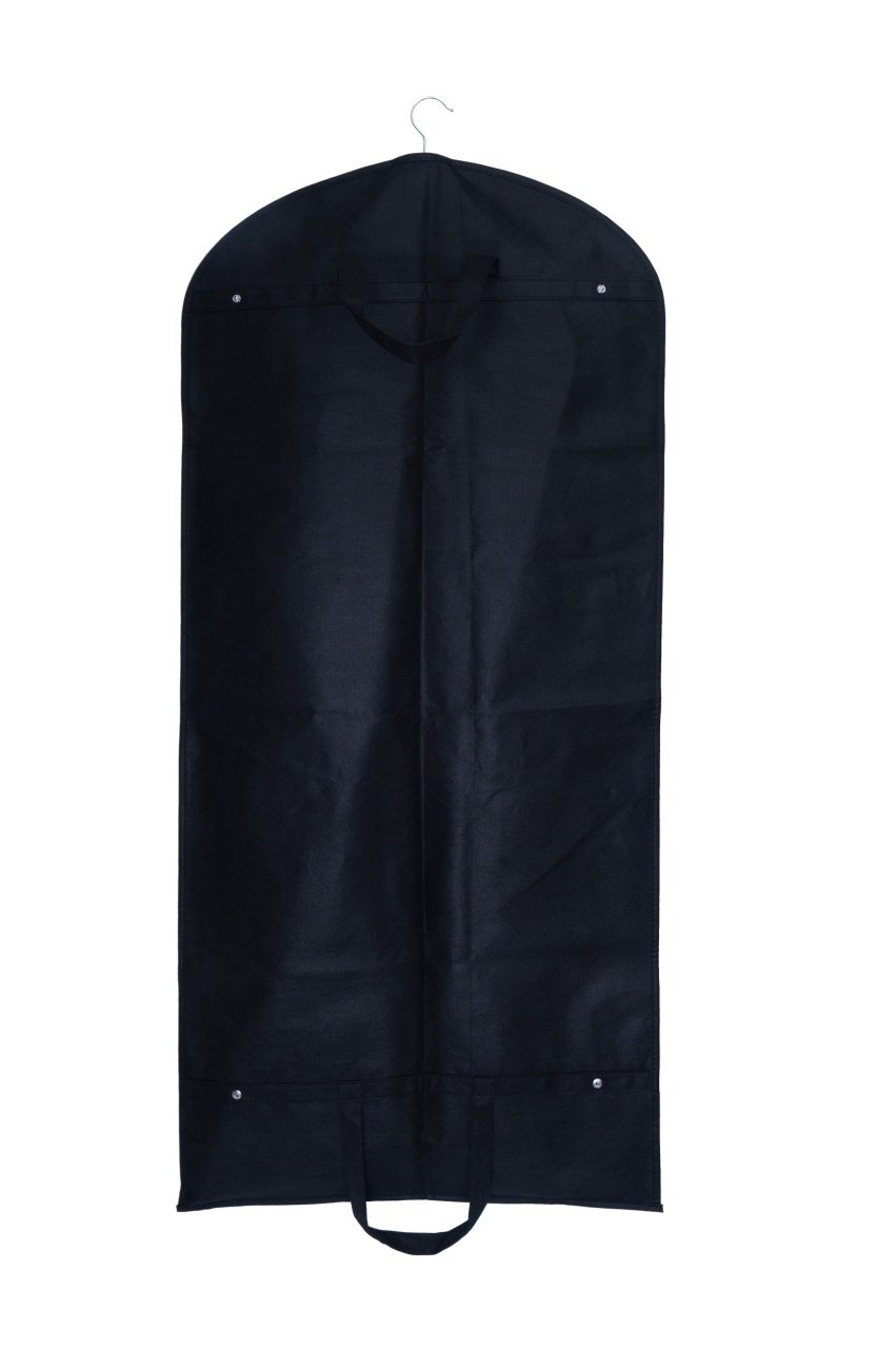 Husa pentru costum, cu maner, din material netesut, Polipropilenă, 60 x 130 cm, Negru, UUHH03