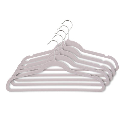 Umeraș antialunecare acoperit cu catifea ivoir, bară pentru pantaloni - ideal pentru rochii, fuste, pantaloni, bluze și tricouri - HUMERO