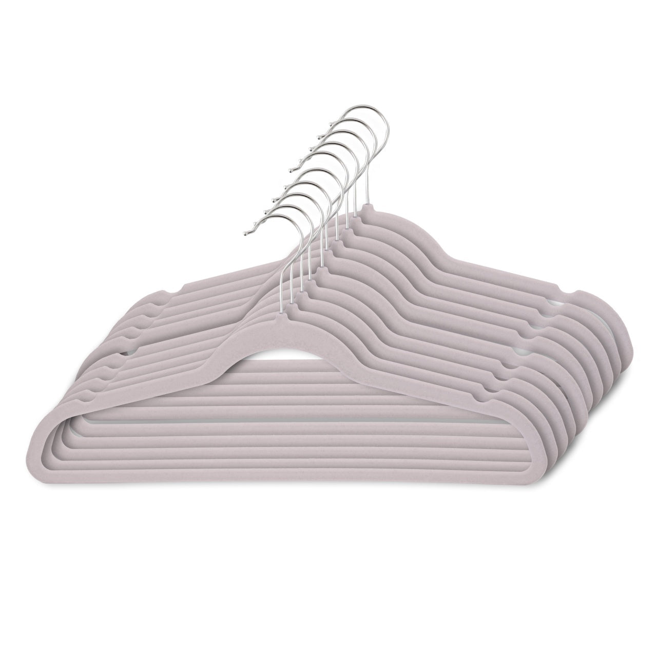 Umeraș antialunecare acoperit cu catifea ivoir, bară pentru pantaloni - ideal pentru rochii, fuste, pantaloni, bluze și tricouri - HUMERO