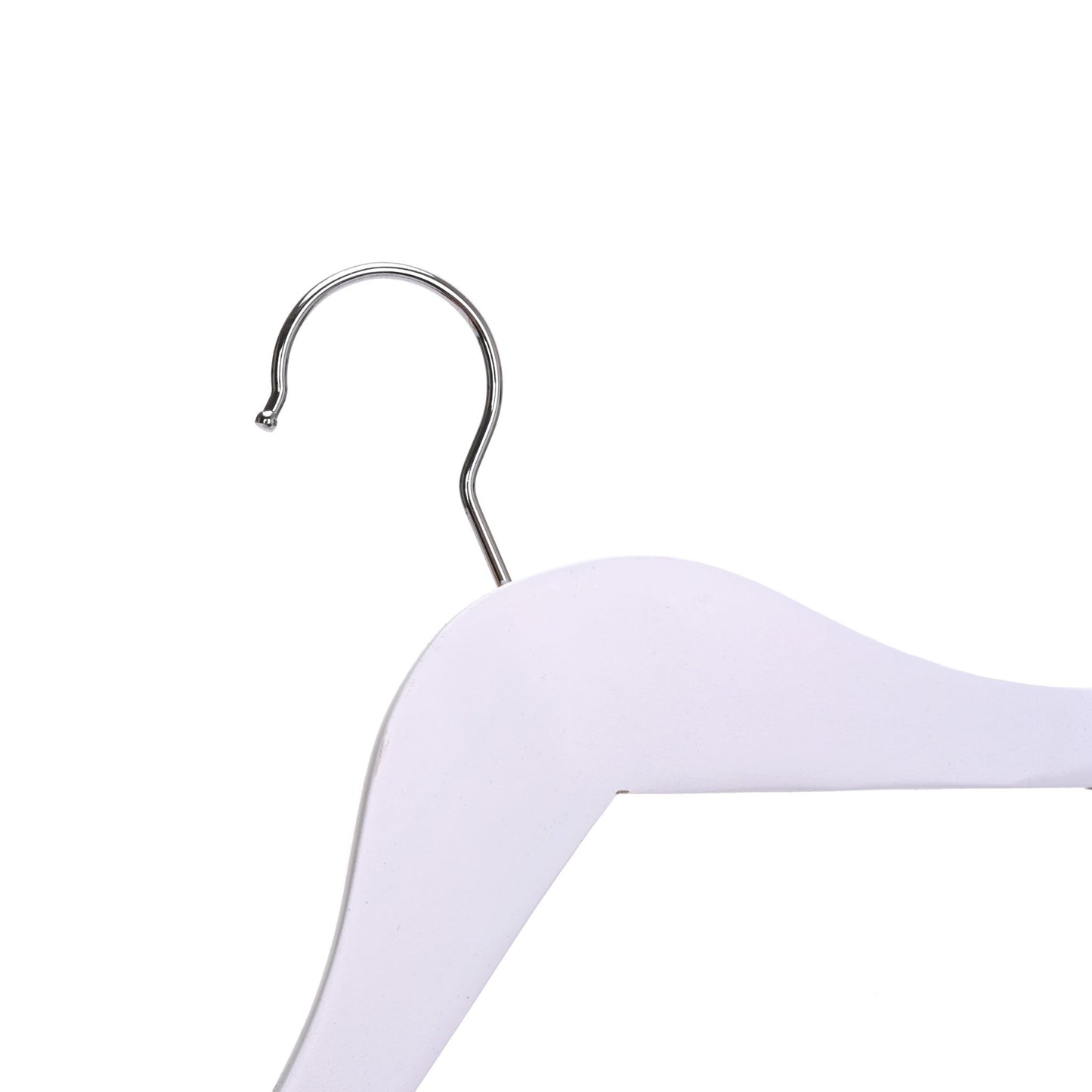 Umeraș cu umeri lați și design modern, antialunecare din lemn alb cu cârlig metalic și bară pentru pantaloni - ideal pentru costume, sacouri, cămăși, bluze, jachete, paltoane, tricouri și pantaloni - HUMERO