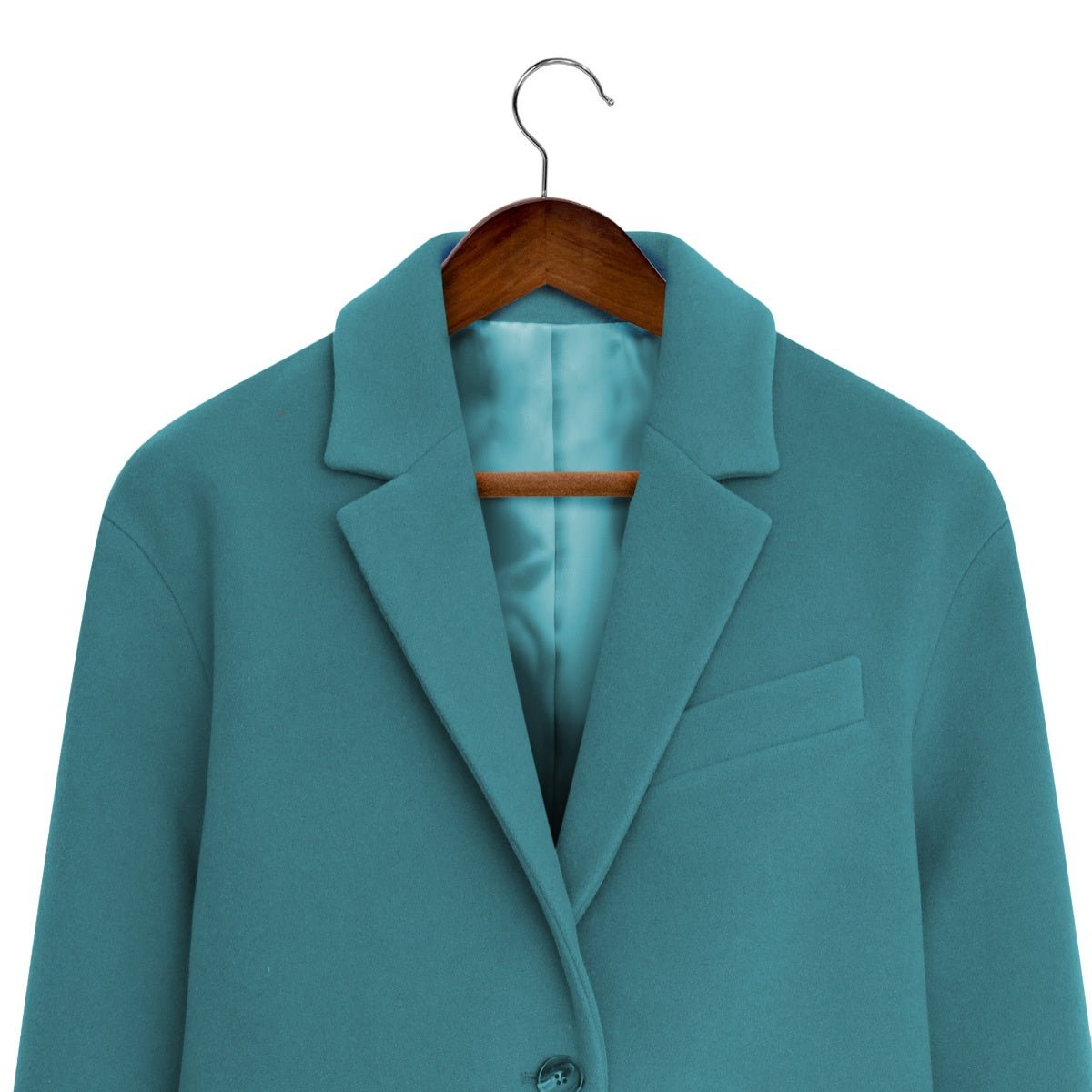 Umeraș cu umeri lați și design modern, antialunecare din lemn maro vintage cu cârlig metalic și bară pentru pantaloni - ideal pentru costume, sacouri, cămăși, bluze, jachete, paltoane, tricouri și pantaloni - HUMERO