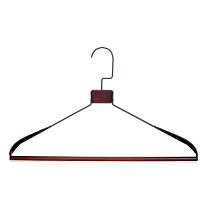 Umeraș de lux din metal negru vintage cu cârlig rotativ, umeri lați și design modern - ideal pentru costume, sacouri, cămăși, bluze, jachete, paltoane și tricouri - HUMERO