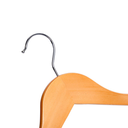 Umeraș din lemn de arțar natur simplu - ideal pentru cămăși, bluze, tricouri și rochii - HUMERO