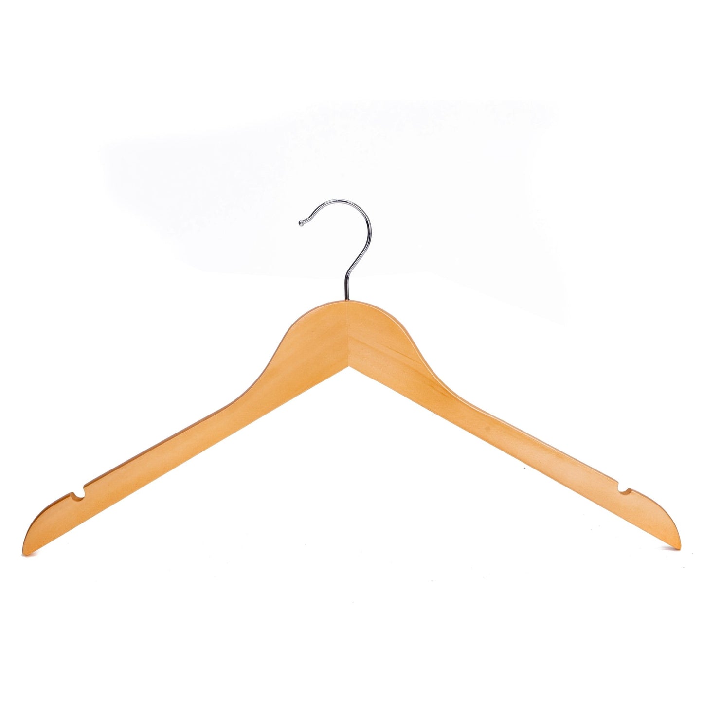 Umeraș din lemn de arțar natur simplu - ideal pentru cămăși, bluze, tricouri și rochii - HUMERO