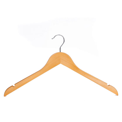 Umeraș din lemn de arțar natur simplu - ideal pentru cămăși, bluze, tricouri și rochii - HUMERO