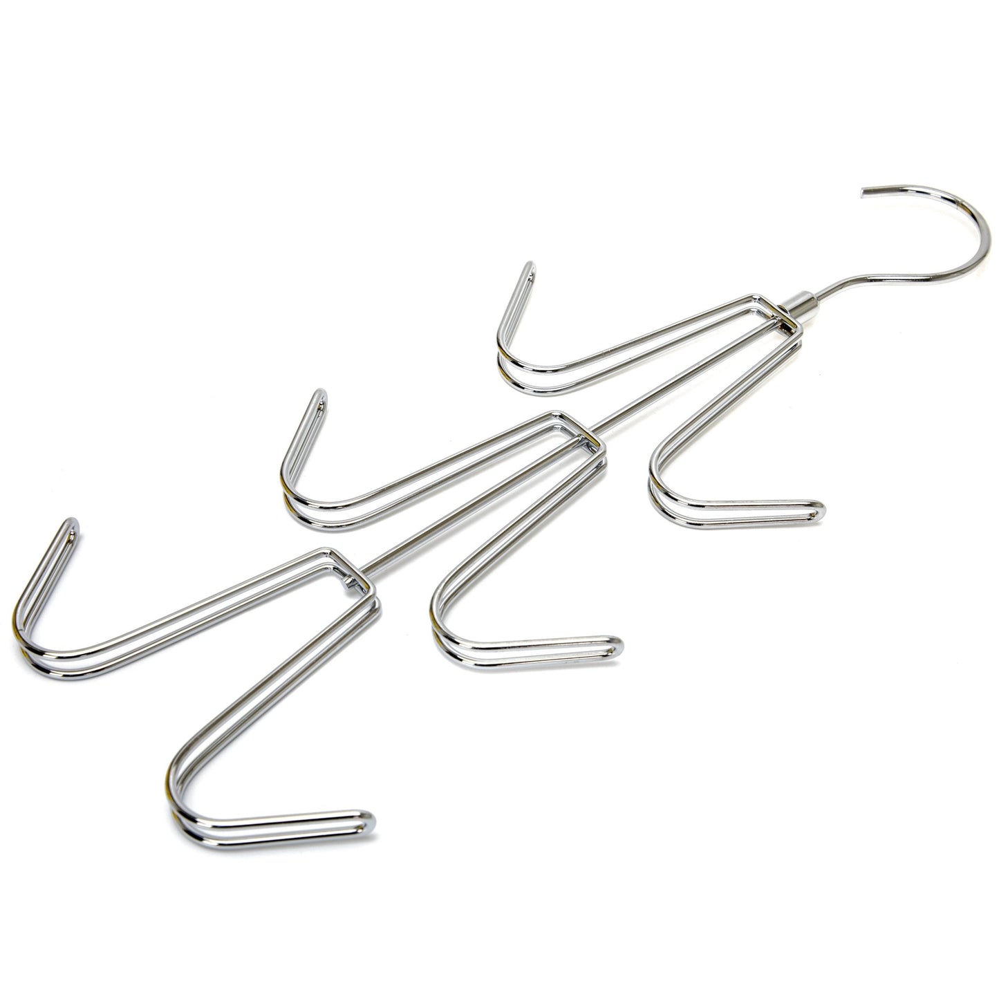 Umeraș din oțel argintiu cu 6 cârlige - ideal pentru articole speciale și lenjerie intimă - HUMERO