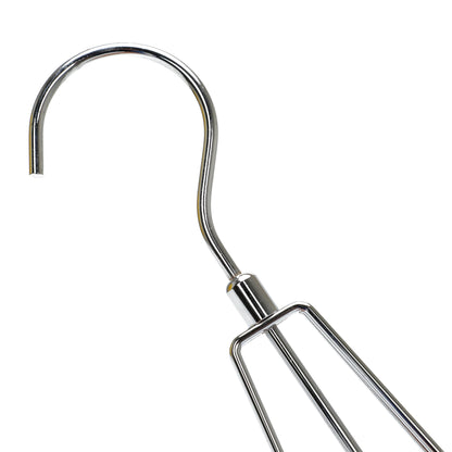 Umeraș din oțel argintiu cu 6 cârlige - ideal pentru articole speciale și lenjerie intimă - HUMERO