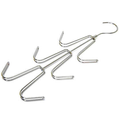 Umeraș din oțel argintiu cu 6 cârlige - ideal pentru articole speciale și lenjerie intimă - HUMERO