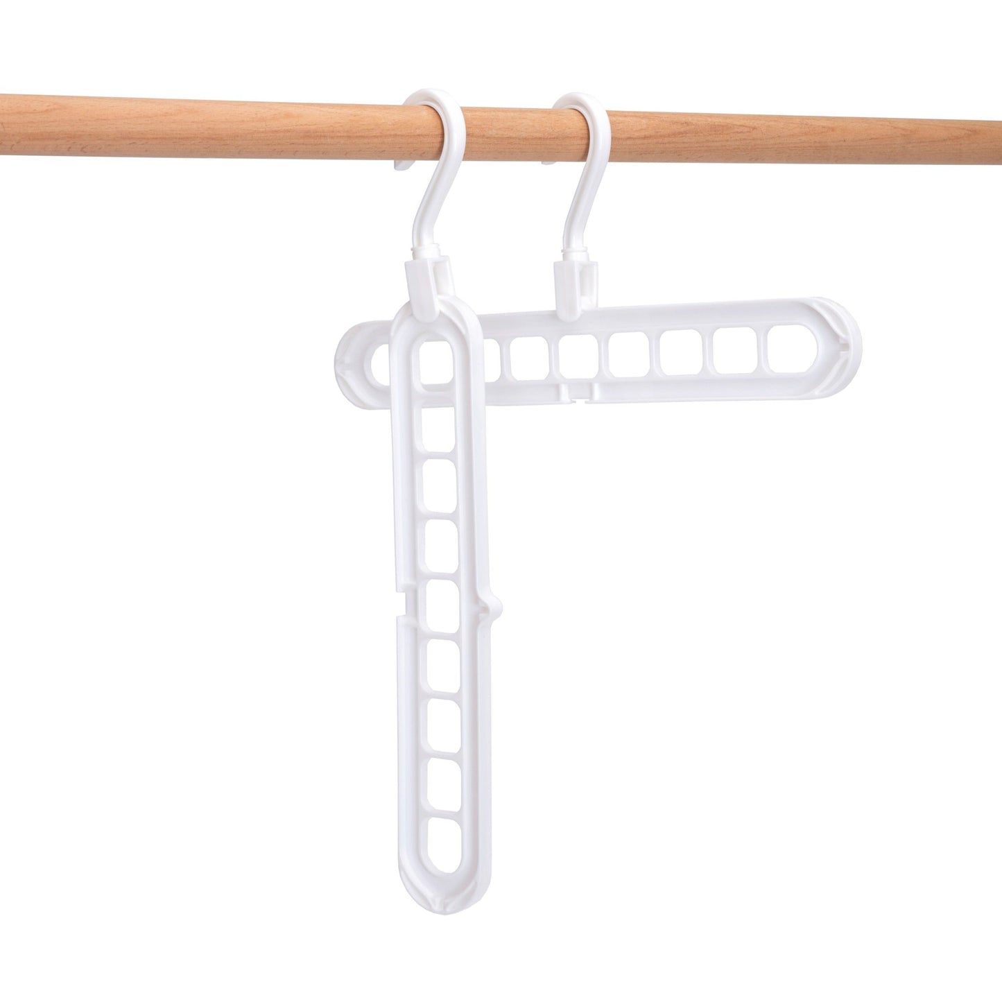 Umeraș din plastic alb pentru organizare orizontală și verticală - ideal pentru articole speciale - HUMERO