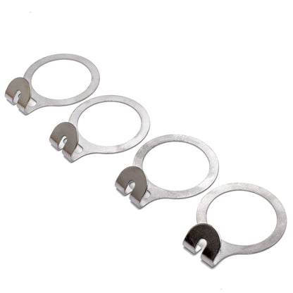 Umeraș hotelier din lemn alb cu cârlig antifurt și clipsuri metalice - ideal pentru cămăși, bluze, pantaloni, tricouri și rochii - HUMERO