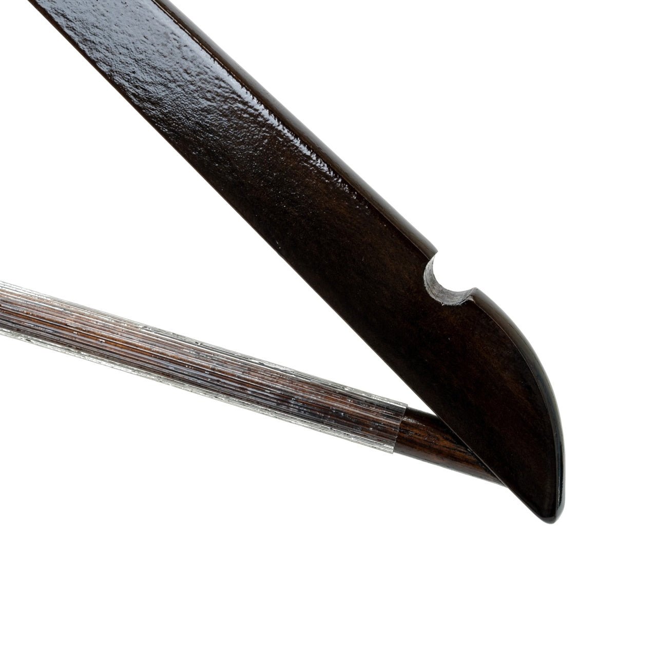 Umeraș hotelier din lemn maro - vintage cu cârlig antifurt si bară pentru pantaloni - ideal pentru cămăși, bluze, pantaloni, tricouri și rochii - HUMERO