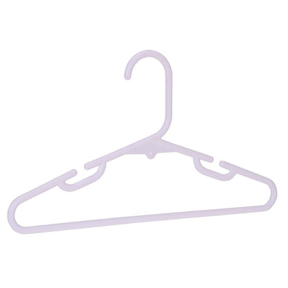 Umeraș pentru copii din plastic alb cu design ergonomic cu bară pentru pantaloni - ideal pentru pantaloni, rochii, fuste, cămăși, bluze și tricouri - HUMERO