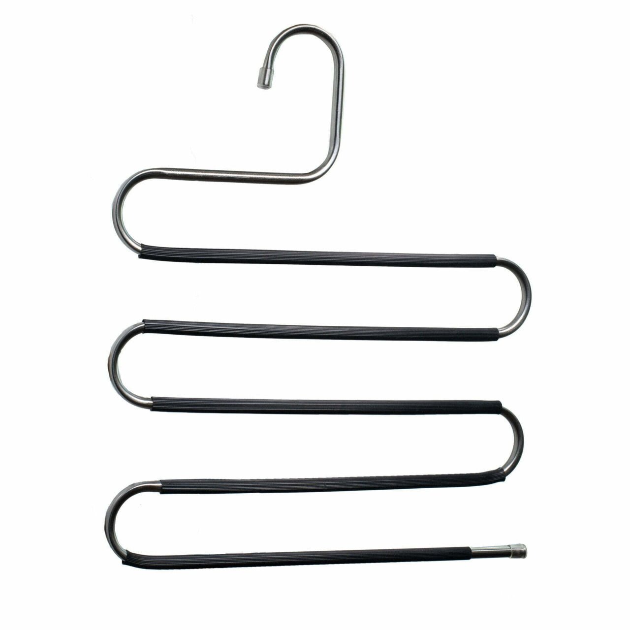 Umeraș pentru pantaloni din metal negru cu spații multiple - ideal pentru pantaloni și fuste - HUMERO