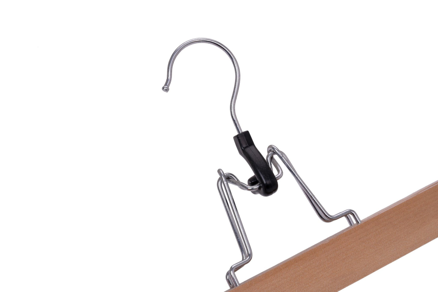 Umeraș pentru pantaloni FlikFlak din lemn natur cu elemente metalice - ideal pentru pantaloni și fuste - HUMERO